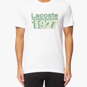 Lacoste White and Green 1927 Tee